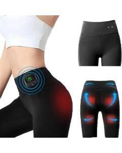 EMS Muscle Stimulator High Waist Yoga Shorts – 8 Modes, 19 Intensity Levels XL