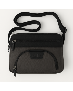 FIB Byron East West Sling Shoulder Bag Travel Adjustable Strap - Black