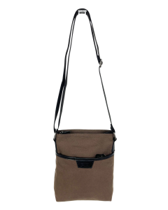 FIB Byron Canvas Sling Bag Shoulder Travel Cross Body - Brown