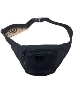 FIB Byron Canvas Bum Bag Waist Belt Travel Pack in Black
