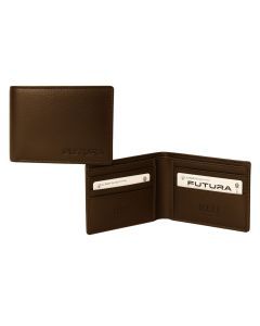 Futura Mens RFID Protected Slim Genuine Leather Wallet - Tan