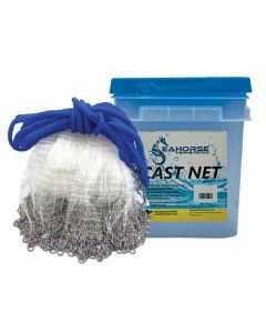 Seahorse Chain Top Pocket 12ft Mono Cast Net with 1 Inch Mesh