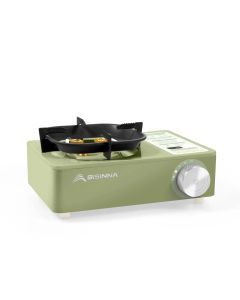 5800W Camping Gas Stove High Firepower Cassette Green