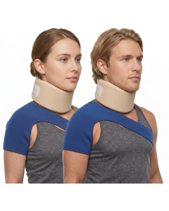 Shoulder Support Brace + Cervical Collar Neck Foam Brace - Compression Relief