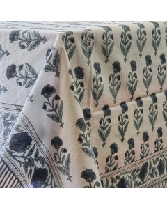 Kolka Rectangle Square Tablecloth Table Cover Flower Pattern Dining Table Cloth - Grey