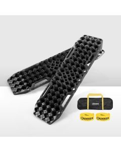 Pair 10T Recovery Tracks Sand Track with Jack Base Sand Snow Mud Trax 4WD Black