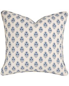 Kolka Navy Boota Soft Cotton Voile Decorative Cushion High Quality - Ruby