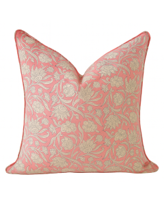 Kolka Pastel Pink Decorative Soft Cotton Voile Decorative Cushion - Pink