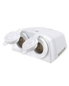 Narva 81160WBL Heavy-Duty Twin Surface Mount Accessory Sockets