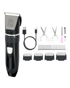 Pawz Pet Clipper Cat Dog Grooming Trimmer Shaver Cordless Rechargeable Kit Black