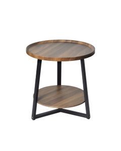 Levede Side Table Coffee Bedside Tables Nightstand Storage Steel Legs 60cm Dia.