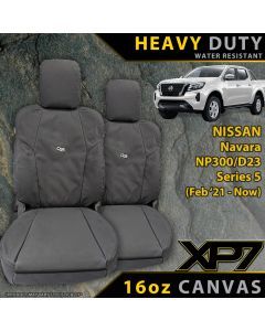 Nissan Navara NP300 Series 5 Heavy Duty XP7 Canvas 2x Front Seat Covers (Available)