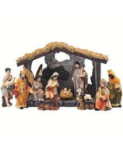 Divine Nativity: 12-Piece Realistic Christmas Figurine Set