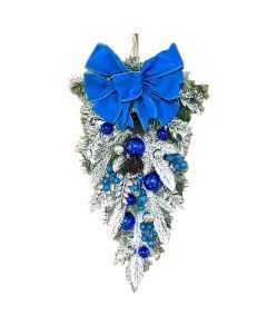 Nordic Christmas Wreath with Red Bow