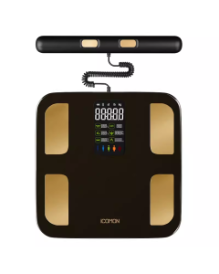 Eight-Electrode Body Fat Scale with Free Smart Skipping Rope - Dark Night Black