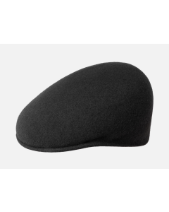 Kangol 504 Black Wool Ivy Cap - Mens Warm Winter Classic Flat Hat (0258BC)