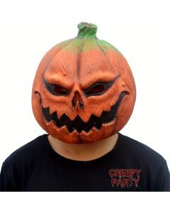 Spooktacular Pumpkin Face Head Mask for Halloween