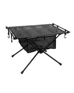 Portable Aluminum Camping Folding Table with IGT Compatibility Black