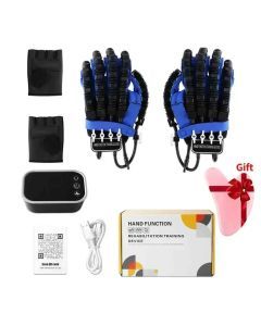 Robotic Rehabilitation Glove Automatic Pneumatic Hand Trainer Blue