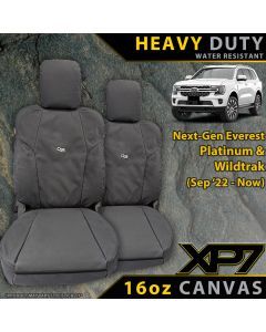 Ford Next-Gen Everest Platinum & Wildtrak Heavy Duty XP7 Canvas 2x Front Seat Covers