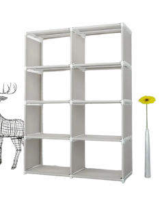 Discover the perfect blend of form and function in this double-grid bookshelf