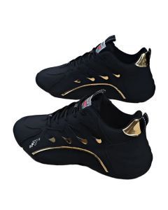 Mens Casual Vulcanized Sneakers Lightweight Breathable Shoes (Black)