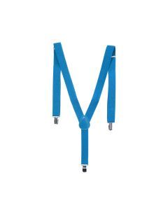 Mens Sky Blue Slim Suspenders - Strong Adjustable Clip On Braces for Weddings/Formals