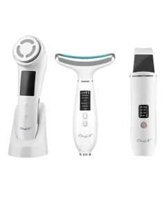 Ultrasonic Skin Scrubber, EMS Massager, LED Light Therapy Beauty - Illuminate, Lift, and Rejuvenate Your Skin