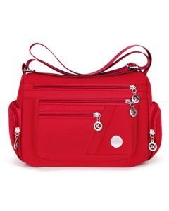 Ladies Handbag Crossbody Travel Bag (Red)