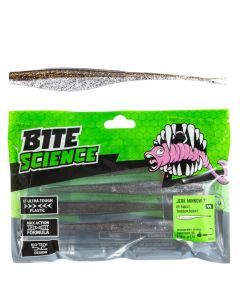 4 Pack of 7 Inch Bite Science Jerk Minnow Soft Plastic Lures - UV Smelt
