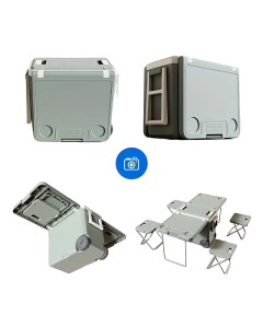 32L Portable Outdoor Cooler Box & Folding Table Chair Set