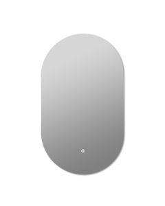 Emitto LED Wall Mirror Oval Anti-fog Bathroom Mirrors Makeup Light 60x100cm