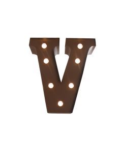 Traderight Group  LED Metal Letter Lights Free Standing Hanging Marquee Event Party D?cor Letter V