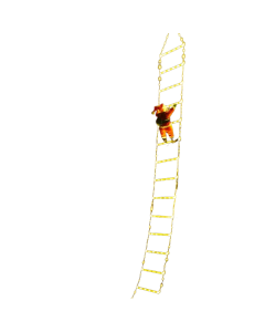 Santa's Festive Climb: Illuminated Christmas Ladder Light