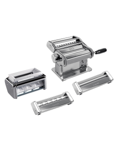 Marcato Atlas 150 Multipast Gift Set w/ 3 Roller Attachments + Pasta Machine - Silver