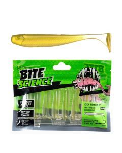14 Pack of 2 Inch Bite Science Kick Minnow Soft Plastic Lures - Watermelon