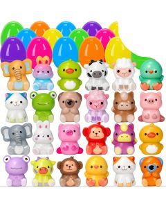 Set of 24 Pre-Filled Easter Eggs with Squishy Toys