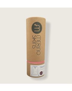 Merino Skins Verona Womens V-Neck Long Sleeve Thermal Top - Amaranth Red