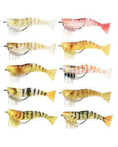 127mm Zerek Live Shrimp Pre Rigged Lumo Eyes Jointed Body Lure