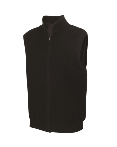 Greg Norman Weatherknit Mens Full Zip Wind Golf Vest - Black