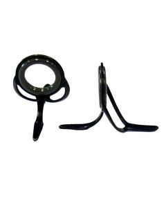 Black Replacement Low Profile Fishing Rod Runner with Grey Aluminium Oxide Ring