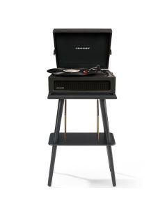 Crosley Voyager Bluetooth Portable Turntable + Stand Bundle - Black
