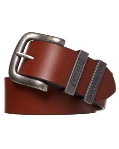 PBR Metal Loop Mens Genuine Buffalo Leather Belt - Brown (Dual Size)