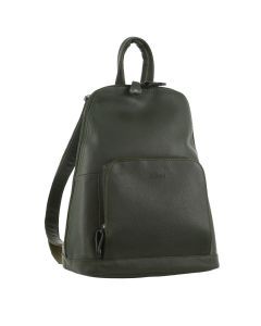 Milleni Womens Soft Nappa Italian Leather Backpack - Grape Leaf (Travel Bag)
