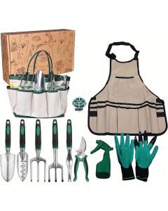 Garden Tools with Apron and Gloves Set (11pcs)