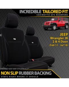 Jeep Wrangler JK Neoprene 2x Front Seat Covers