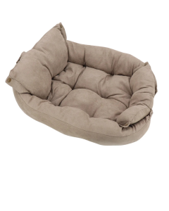 3-in-1 Multifunction Dog And Cat Bed Soft Cotton Convertible Pet Mat Brown