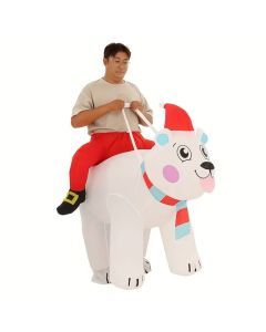 White Bear Inflatable Costume Adult Unisex