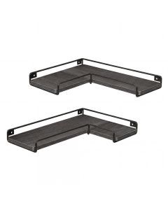 Levede Floating Shelves 2Pcs DIY Corner Wall Shelf Storage Display Rack Bedroom