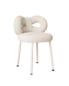 Vanity Stool with Bow Backrest Butterfly Design